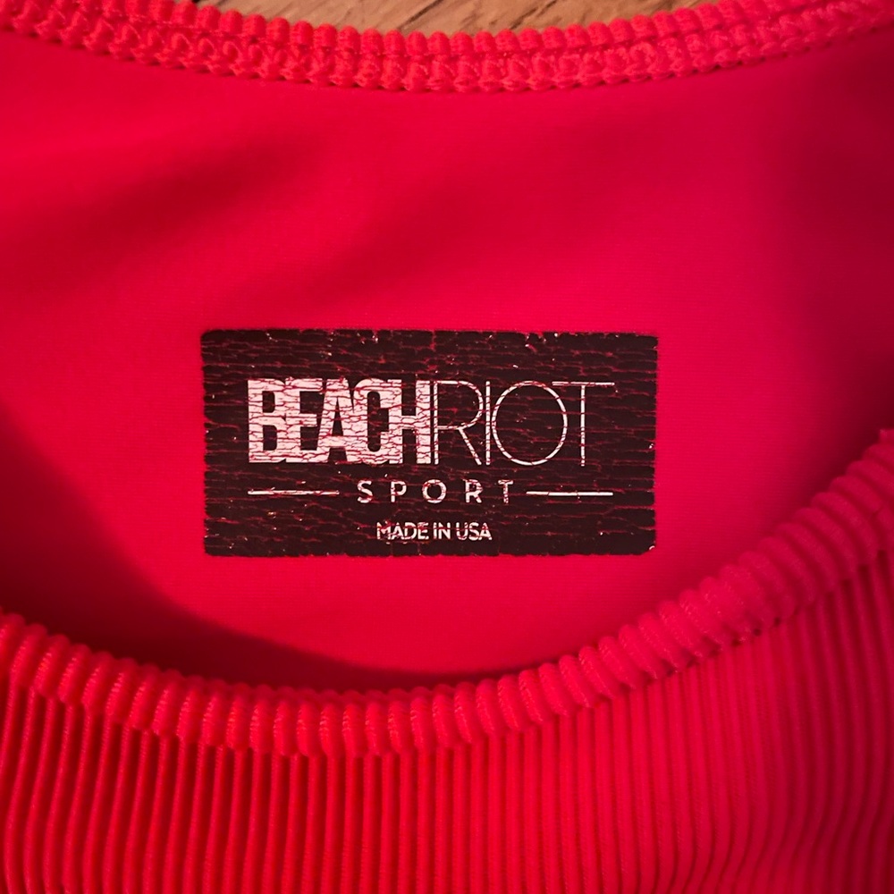 Beach Riot Bold Red Ribbed Top - Picture 2 of 4